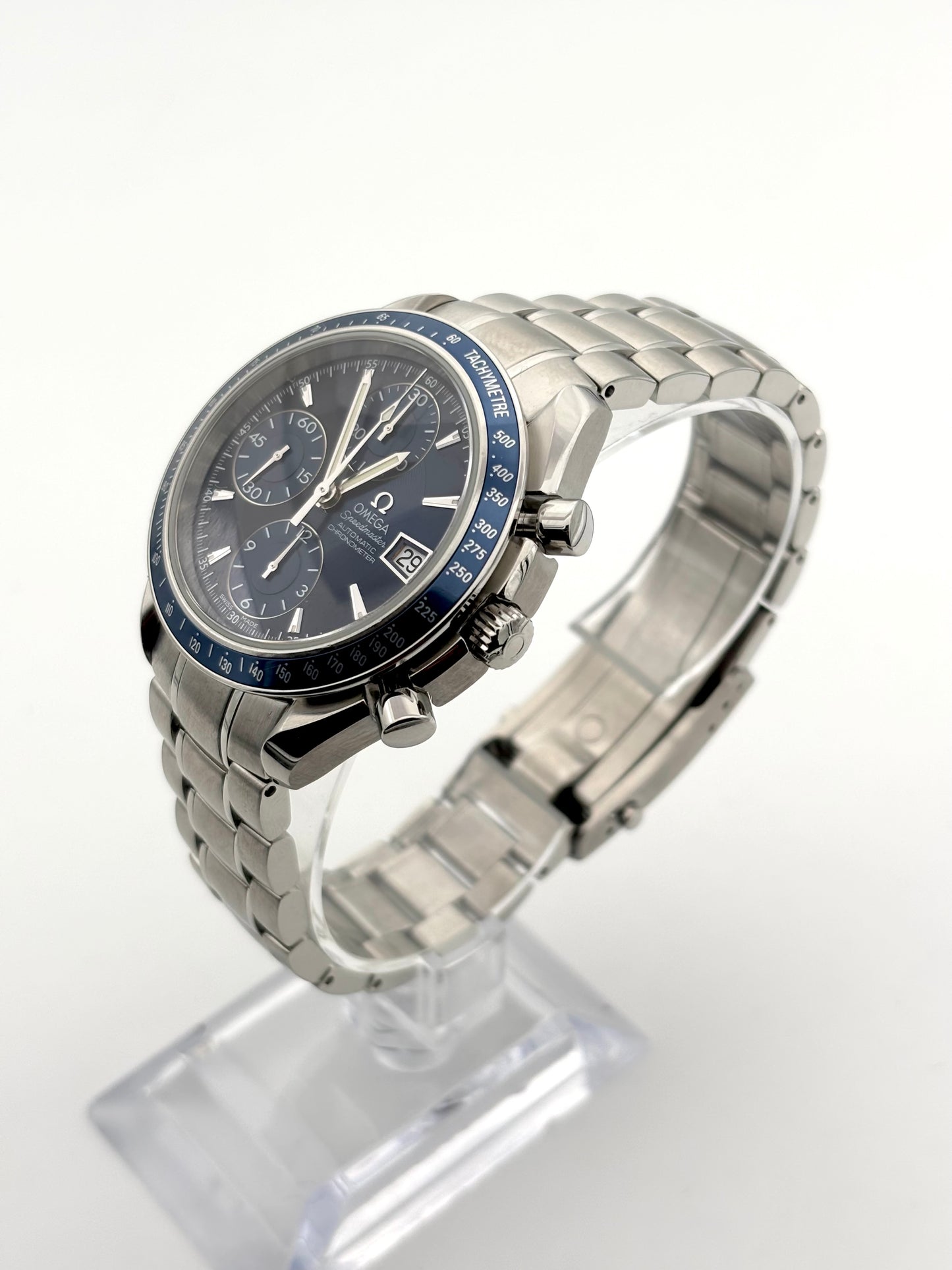 Omega Speedmaster Date, FULL-SET, BLUE, 2012, TOP ZUSTAND