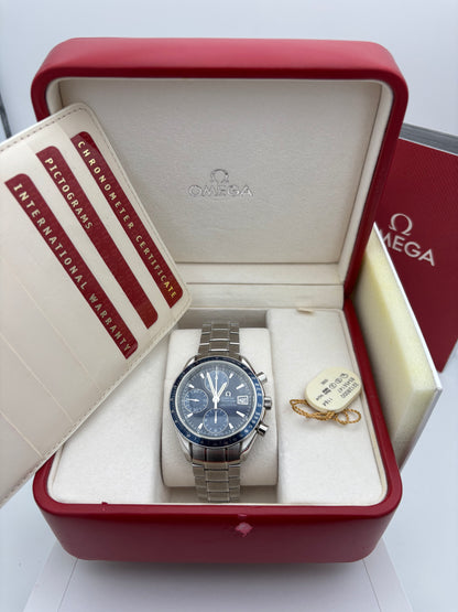 Omega Speedmaster Date, FULL-SET, BLUE, 2012, TOP ZUSTAND